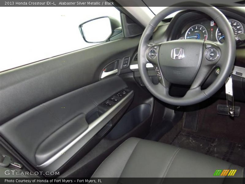 Alabaster Silver Metallic / Black 2013 Honda Crosstour EX-L