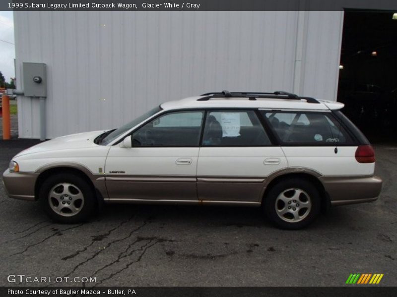 Glacier White / Gray 1999 Subaru Legacy Limited Outback Wagon
