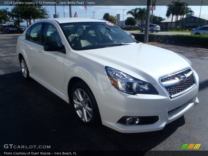 Satin White Pearl / Ivory 2014 Subaru Legacy 2.5i Premium