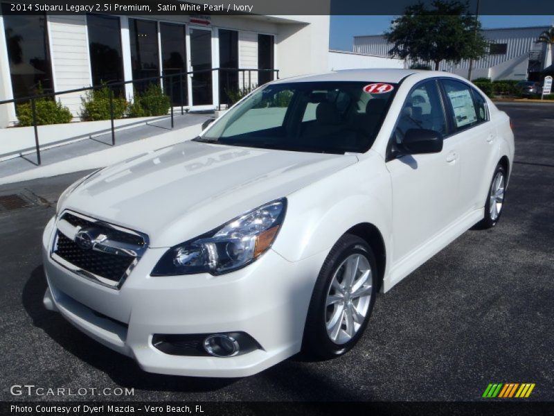 Satin White Pearl / Ivory 2014 Subaru Legacy 2.5i Premium