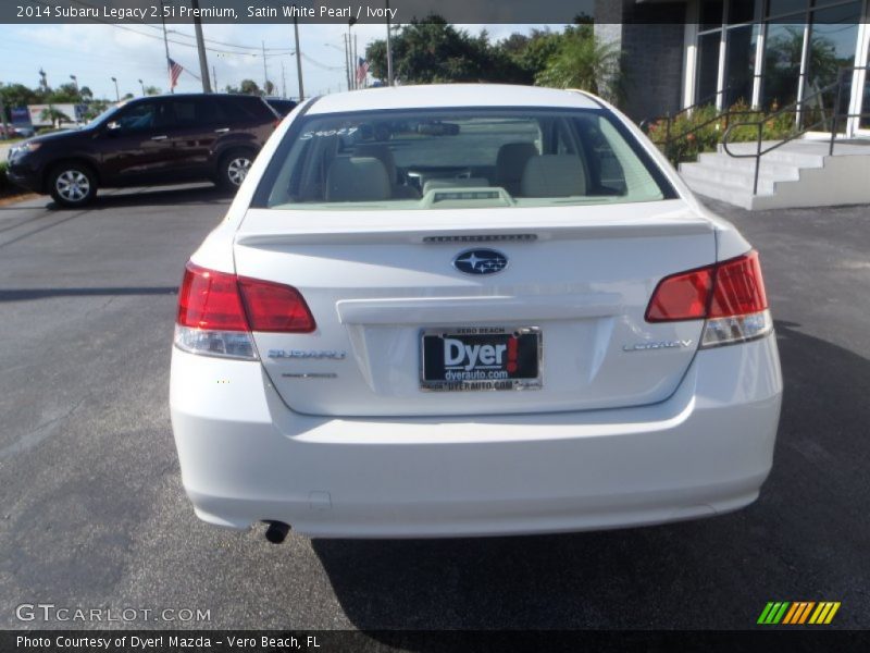 Satin White Pearl / Ivory 2014 Subaru Legacy 2.5i Premium