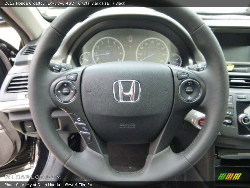 Crystal Black Pearl / Black 2013 Honda Crosstour EX-L V-6 4WD