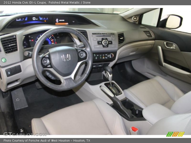 Stone Interior - 2012 Civic EX-L Coupe 