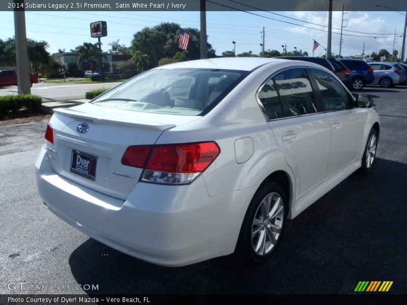 Satin White Pearl / Ivory 2014 Subaru Legacy 2.5i Premium