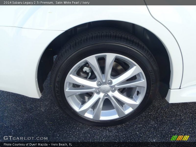 Satin White Pearl / Ivory 2014 Subaru Legacy 2.5i Premium