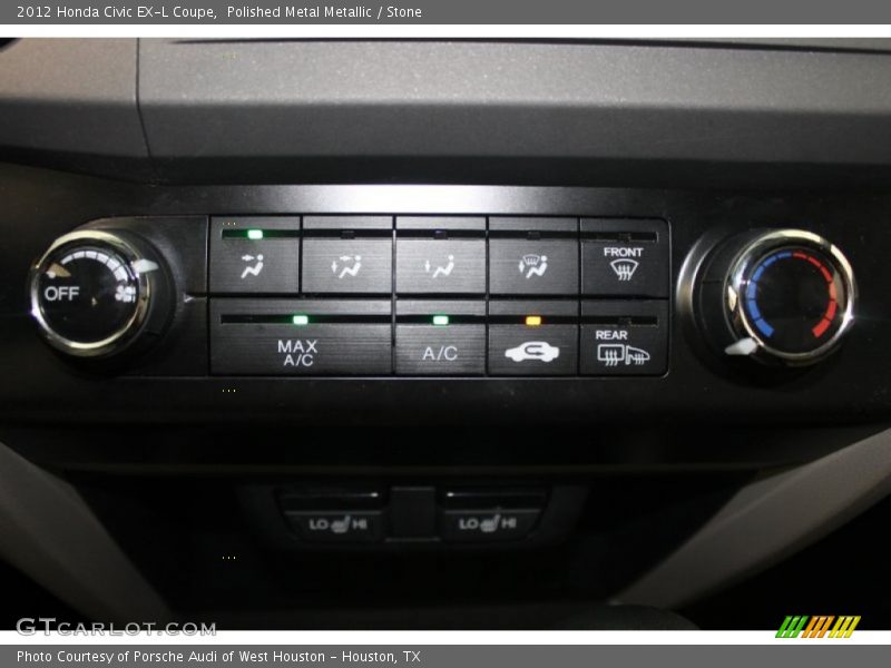 Controls of 2012 Civic EX-L Coupe