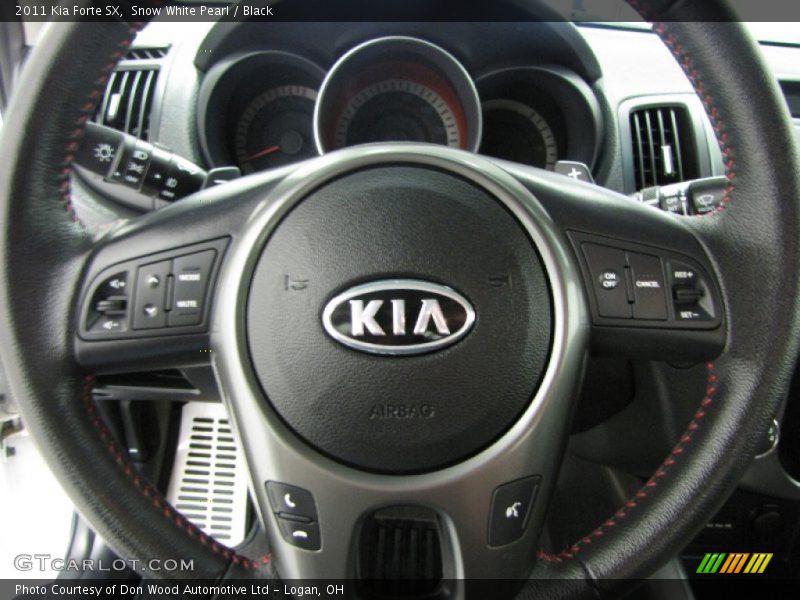 Snow White Pearl / Black 2011 Kia Forte SX