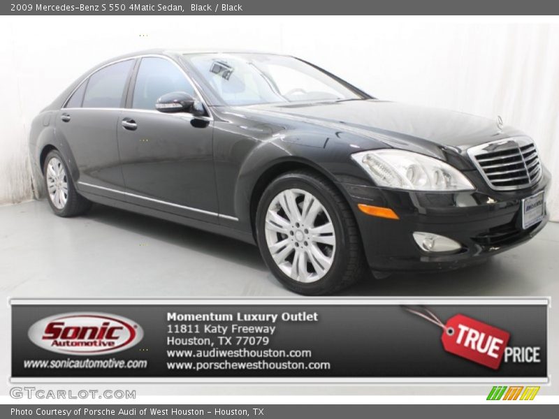 Black / Black 2009 Mercedes-Benz S 550 4Matic Sedan