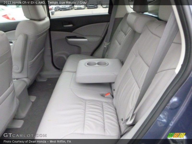 Twilight Blue Metallic / Gray 2013 Honda CR-V EX-L AWD