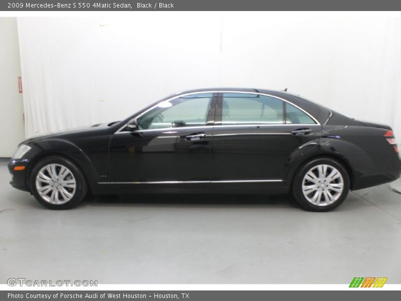 Black / Black 2009 Mercedes-Benz S 550 4Matic Sedan