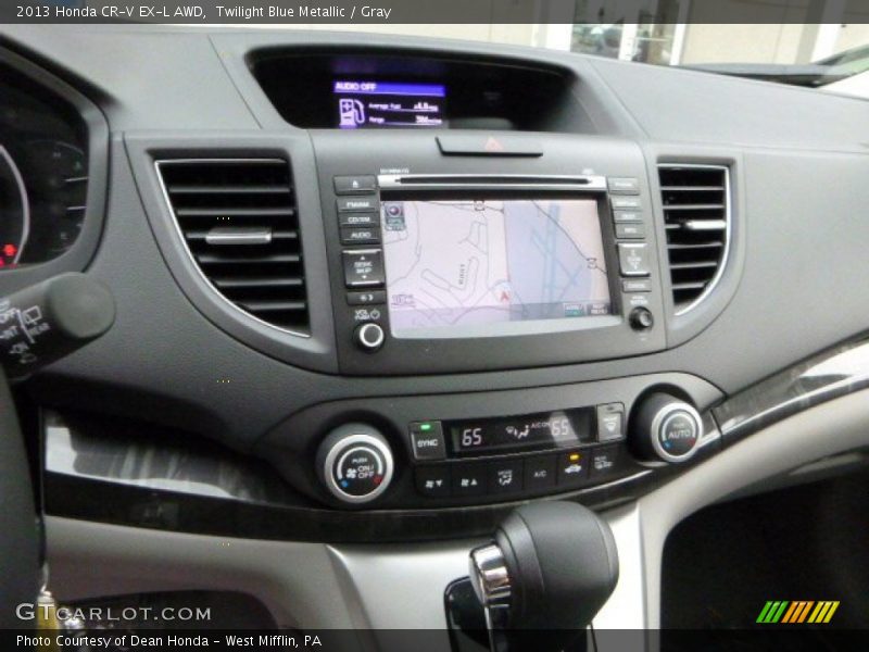 Twilight Blue Metallic / Gray 2013 Honda CR-V EX-L AWD