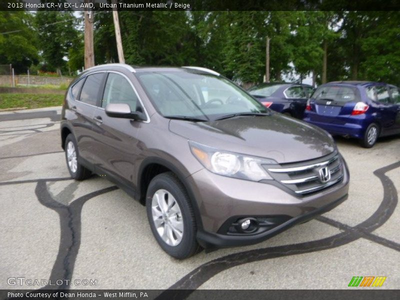 Urban Titanium Metallic / Beige 2013 Honda CR-V EX-L AWD