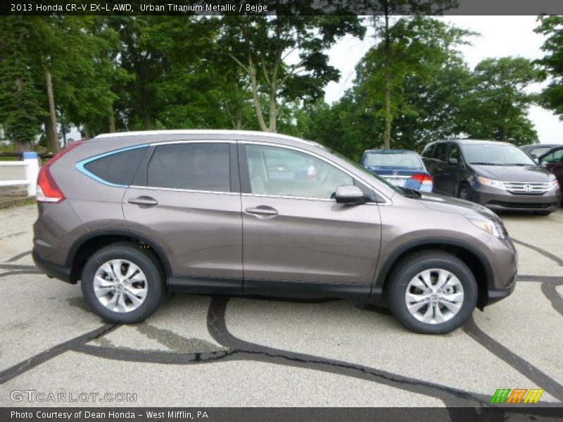 Urban Titanium Metallic / Beige 2013 Honda CR-V EX-L AWD