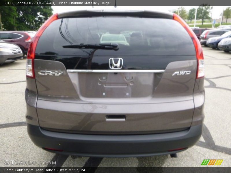 Urban Titanium Metallic / Beige 2013 Honda CR-V EX-L AWD