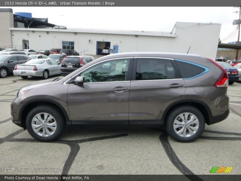 Urban Titanium Metallic / Beige 2013 Honda CR-V EX-L AWD
