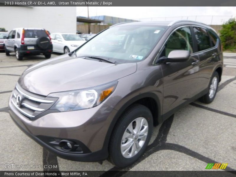 Urban Titanium Metallic / Beige 2013 Honda CR-V EX-L AWD