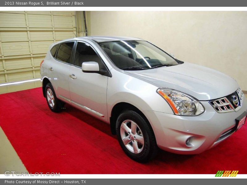 Brilliant Silver / Black 2013 Nissan Rogue S