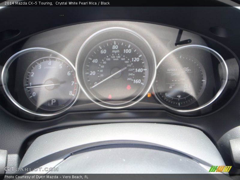 Crystal White Pearl Mica / Black 2014 Mazda CX-5 Touring