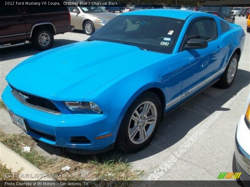 Grabber Blue / Charcoal Black 2012 Ford Mustang V6 Coupe