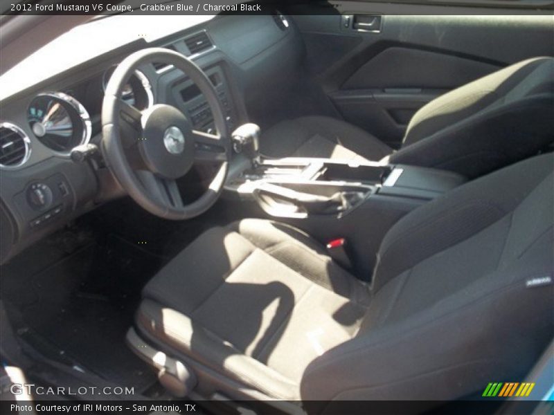 Grabber Blue / Charcoal Black 2012 Ford Mustang V6 Coupe