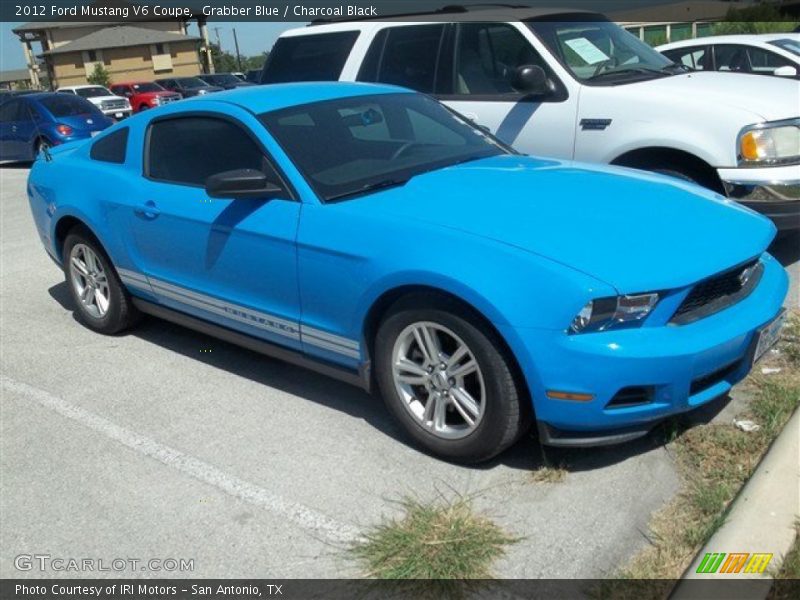 Grabber Blue / Charcoal Black 2012 Ford Mustang V6 Coupe