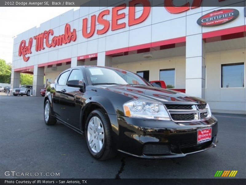 Black / Black 2012 Dodge Avenger SE