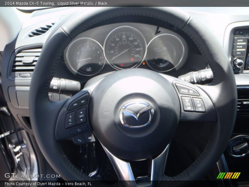 Liquid Silver Metallic / Black 2014 Mazda CX-5 Touring