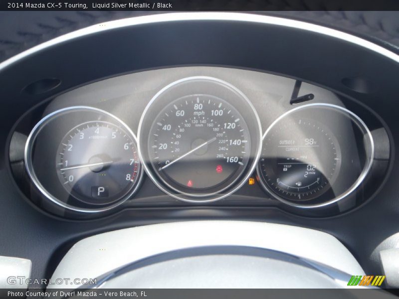 Liquid Silver Metallic / Black 2014 Mazda CX-5 Touring