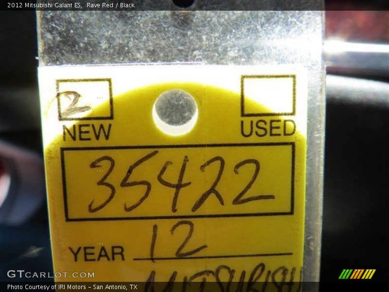 Rave Red / Black 2012 Mitsubishi Galant ES