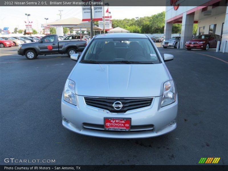 Brilliant Silver Metallic / Charcoal 2012 Nissan Sentra 2.0 S