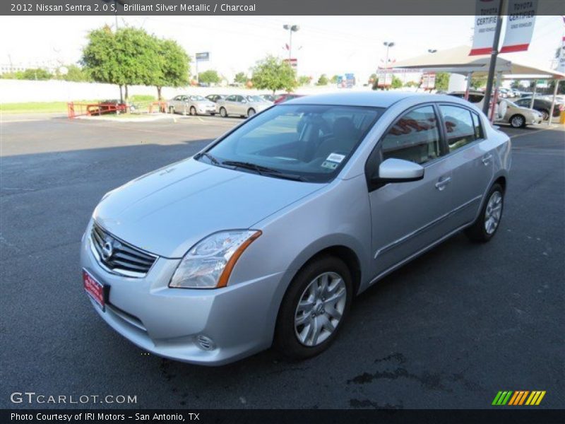 Brilliant Silver Metallic / Charcoal 2012 Nissan Sentra 2.0 S