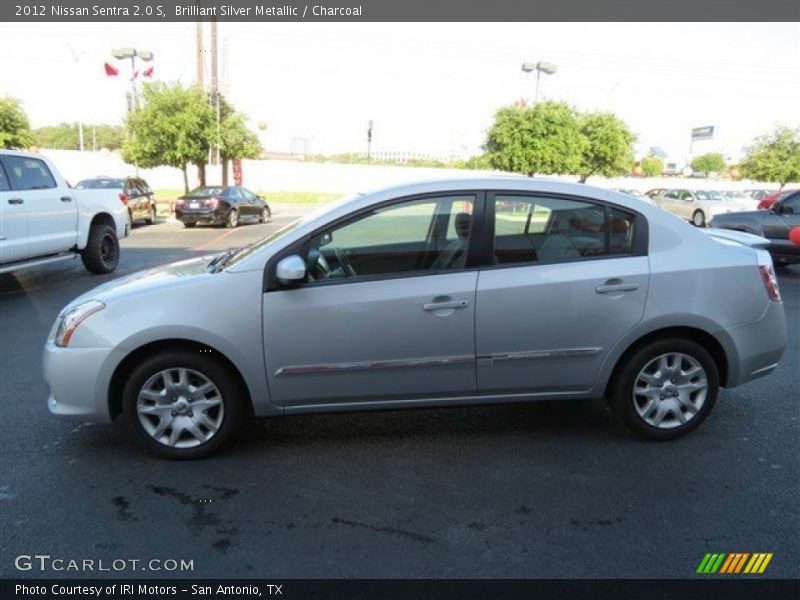 Brilliant Silver Metallic / Charcoal 2012 Nissan Sentra 2.0 S