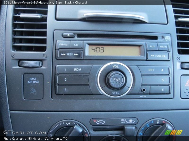 Super Black / Charcoal 2011 Nissan Versa 1.8 S Hatchback