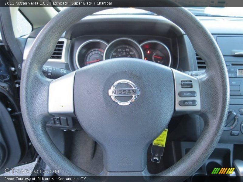 Super Black / Charcoal 2011 Nissan Versa 1.8 S Hatchback