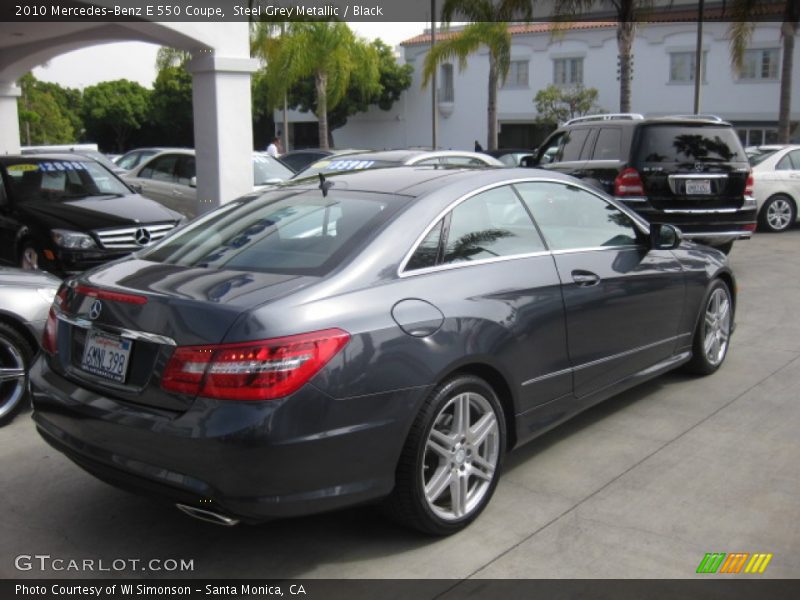 Steel Grey Metallic / Black 2010 Mercedes-Benz E 550 Coupe