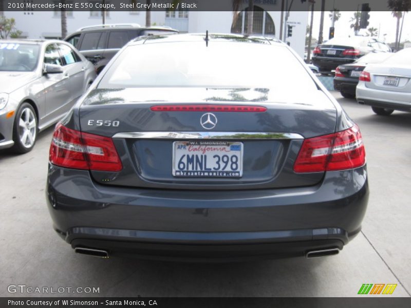 Steel Grey Metallic / Black 2010 Mercedes-Benz E 550 Coupe