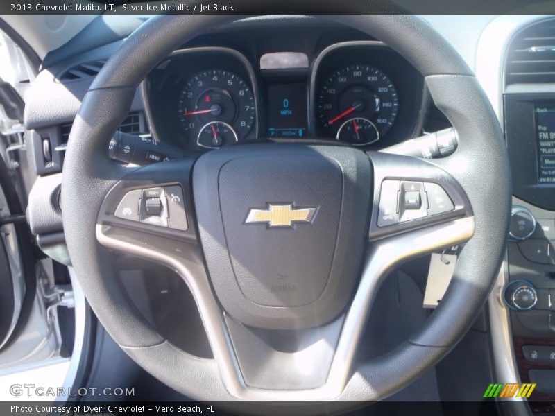 Silver Ice Metallic / Jet Black 2013 Chevrolet Malibu LT