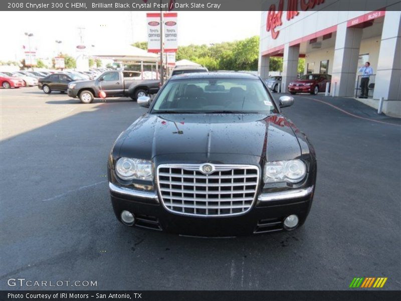 Brilliant Black Crystal Pearl / Dark Slate Gray 2008 Chrysler 300 C HEMI