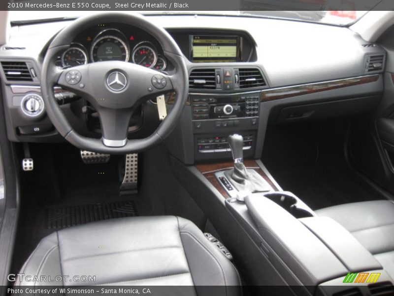 Steel Grey Metallic / Black 2010 Mercedes-Benz E 550 Coupe