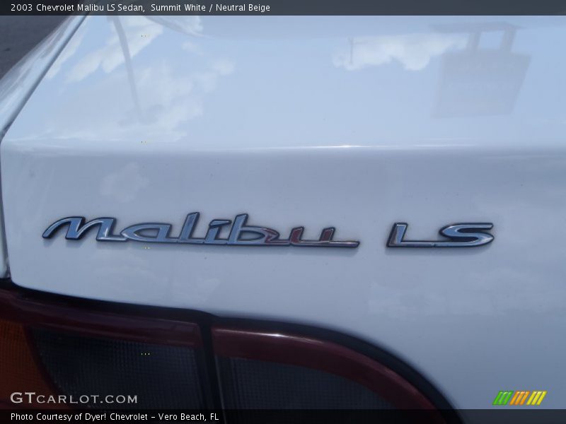 Summit White / Neutral Beige 2003 Chevrolet Malibu LS Sedan