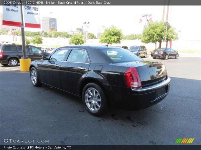 Brilliant Black Crystal Pearl / Dark Slate Gray 2008 Chrysler 300 C HEMI