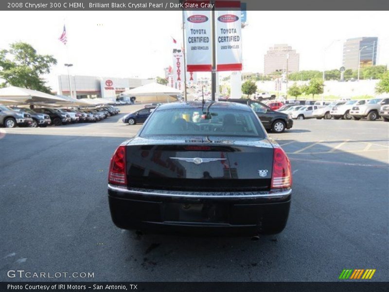 Brilliant Black Crystal Pearl / Dark Slate Gray 2008 Chrysler 300 C HEMI