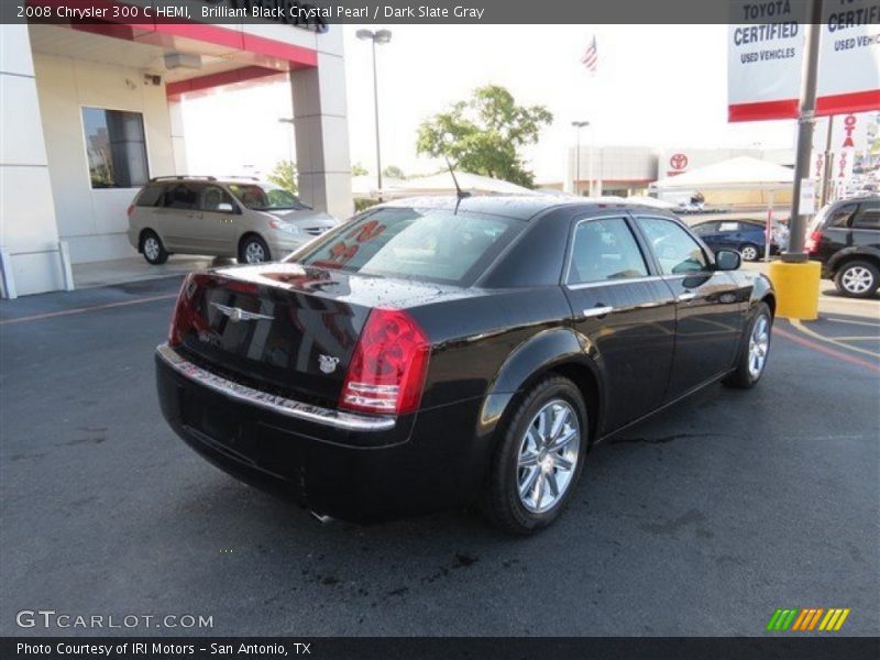 Brilliant Black Crystal Pearl / Dark Slate Gray 2008 Chrysler 300 C HEMI
