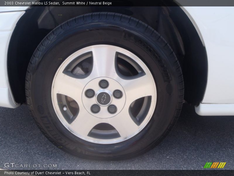 Summit White / Neutral Beige 2003 Chevrolet Malibu LS Sedan