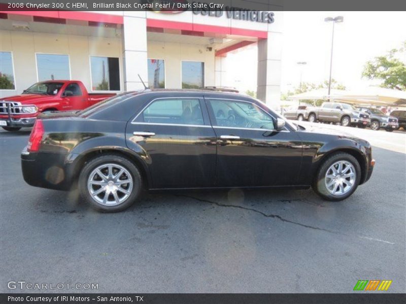 Brilliant Black Crystal Pearl / Dark Slate Gray 2008 Chrysler 300 C HEMI
