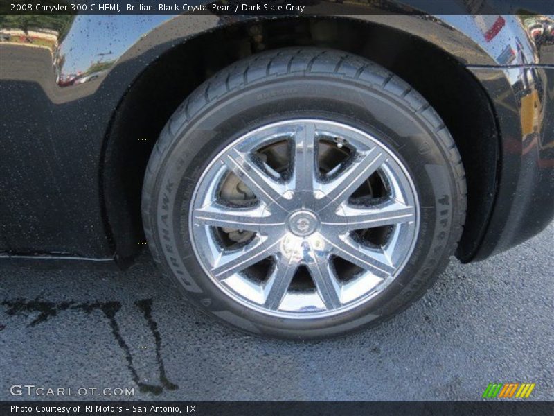 Brilliant Black Crystal Pearl / Dark Slate Gray 2008 Chrysler 300 C HEMI