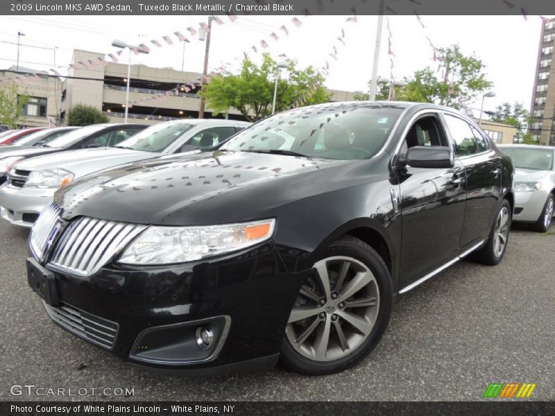 Tuxedo Black Metallic / Charcoal Black 2009 Lincoln MKS AWD Sedan