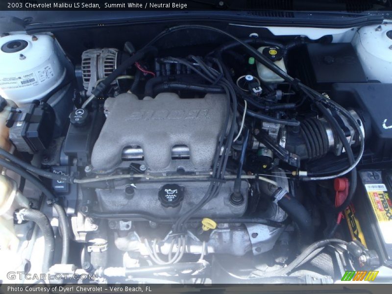 Summit White / Neutral Beige 2003 Chevrolet Malibu LS Sedan