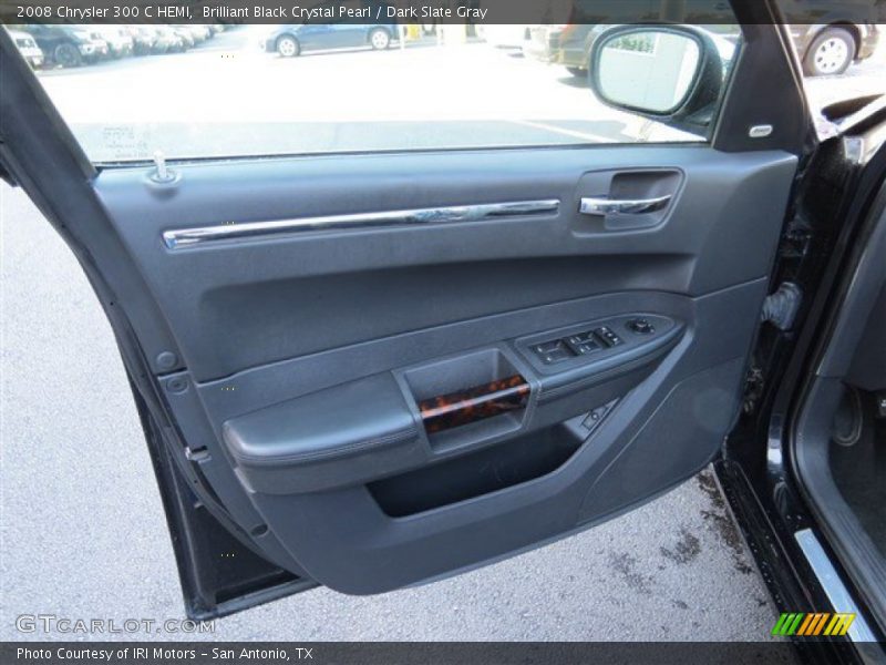 Brilliant Black Crystal Pearl / Dark Slate Gray 2008 Chrysler 300 C HEMI