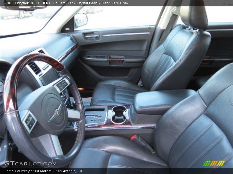 Brilliant Black Crystal Pearl / Dark Slate Gray 2008 Chrysler 300 C HEMI